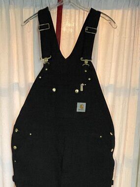 Carhartt Men's Loose Fit Firm Duck Insulated Bib overalls